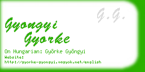 gyongyi gyorke business card